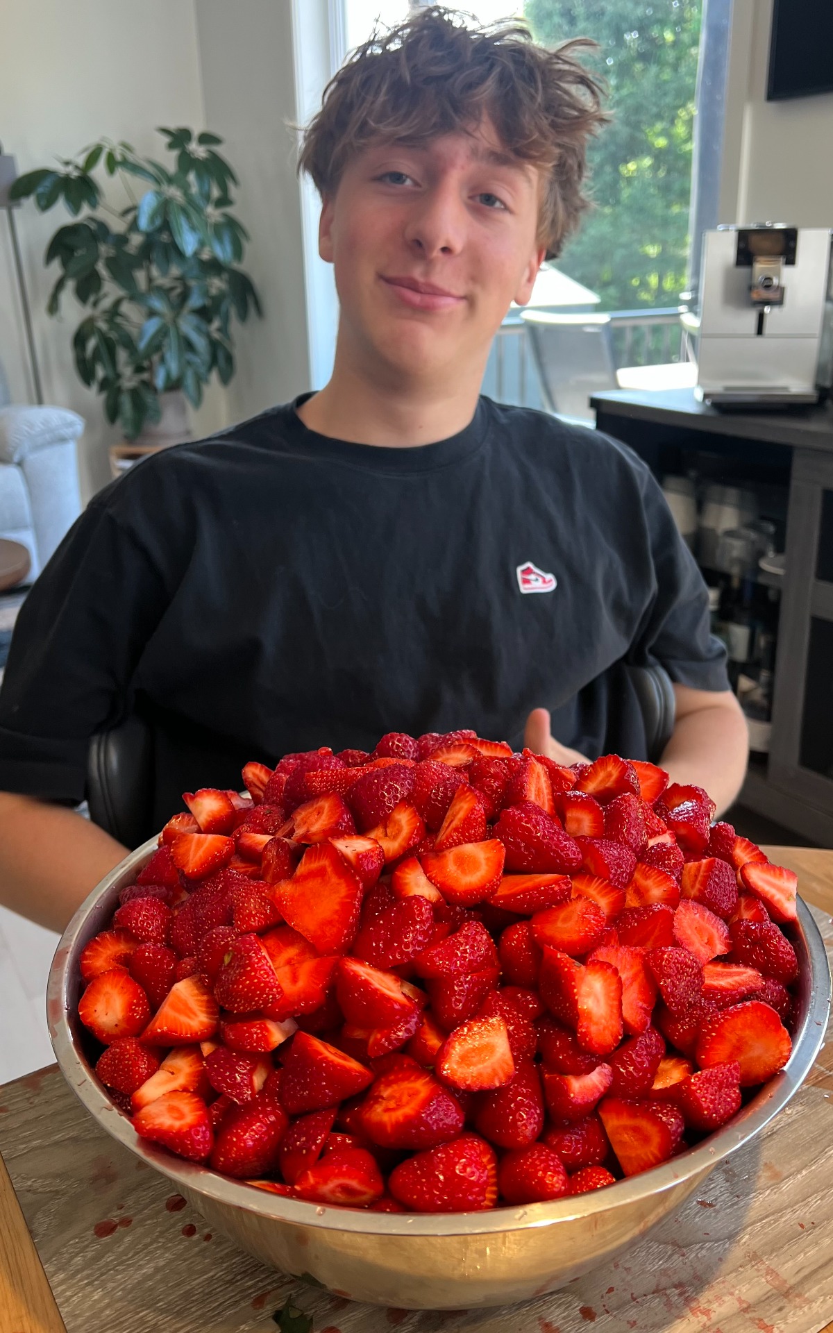Photo de satisfaction de mon petit Chef Matis